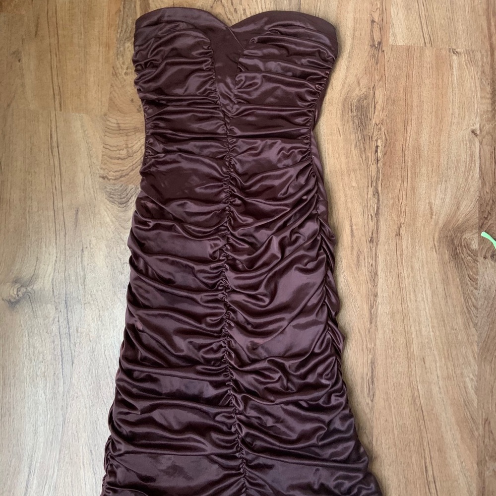 Ruby Rox Brown Party Strapless Dress
